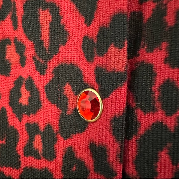 NWT Quacker Factory Soft Knit Animal Print Cardigan, Size M - Picture 7 of 12